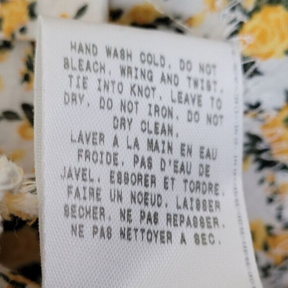 Guess Yellow Rose Floral Print Button Down Shirt Size Small Vintage (2318) - Picture 7 of 7